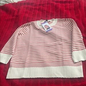 Striped Red and White Women's Sweater